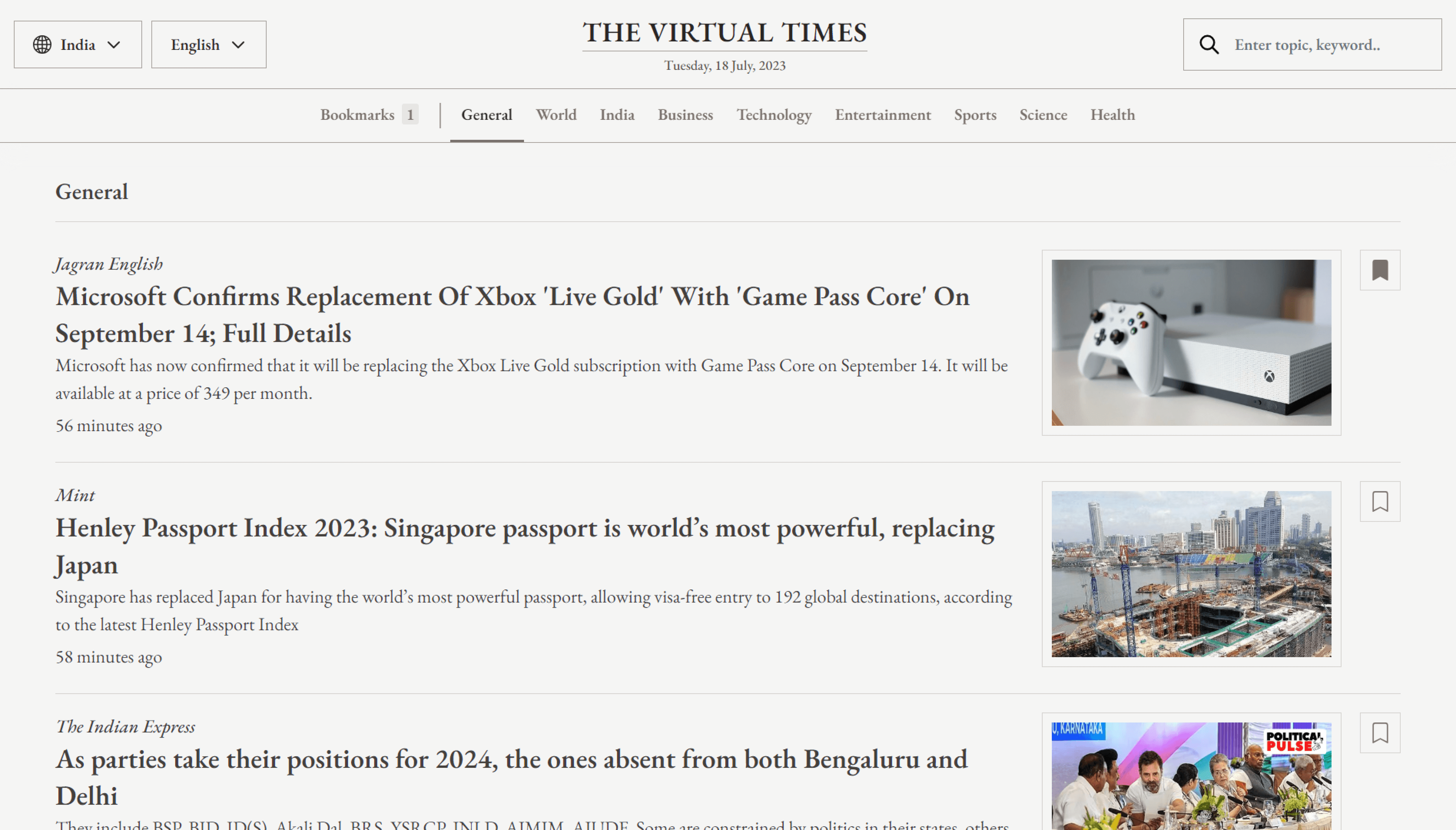 The Virtual Times